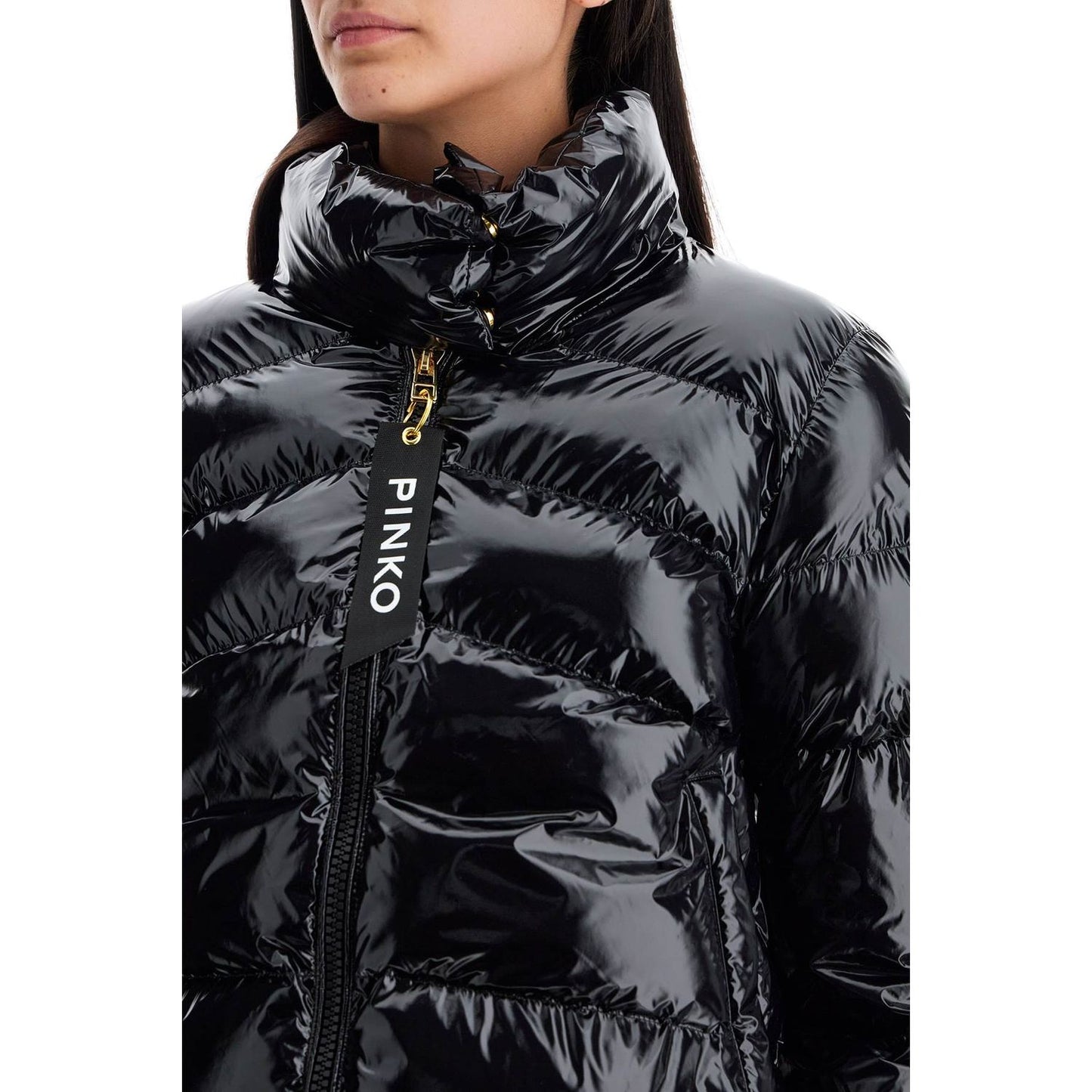 Pinko "crystal nylon down jacket" Jackets Pinko Black