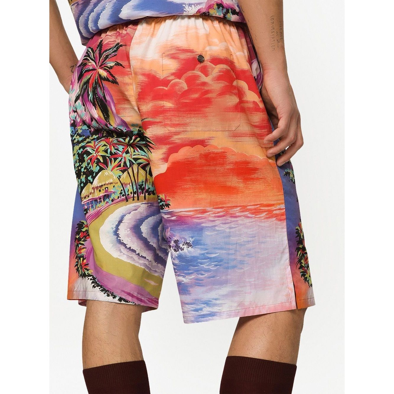 Dolce & Gabbana graphic-print bermuda shorts Short trousers