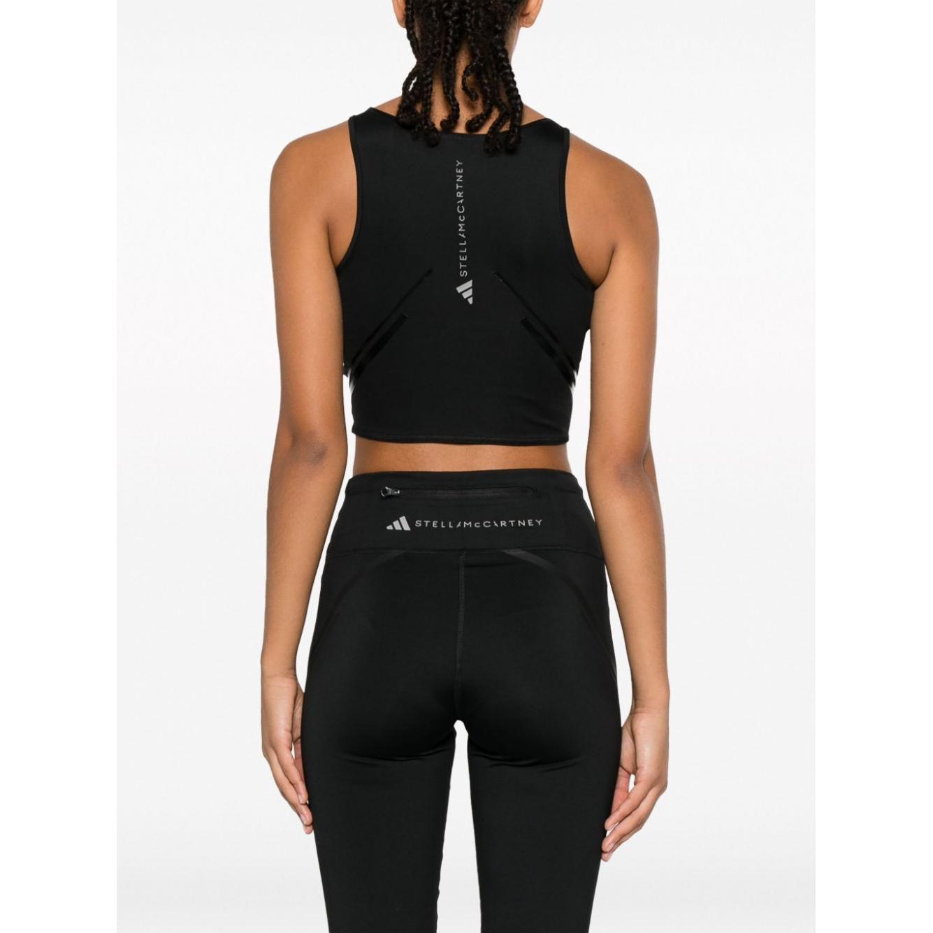 Adidas By Stella McCartney Top Black Topwear Adidas By Stella McCartney White Smoke