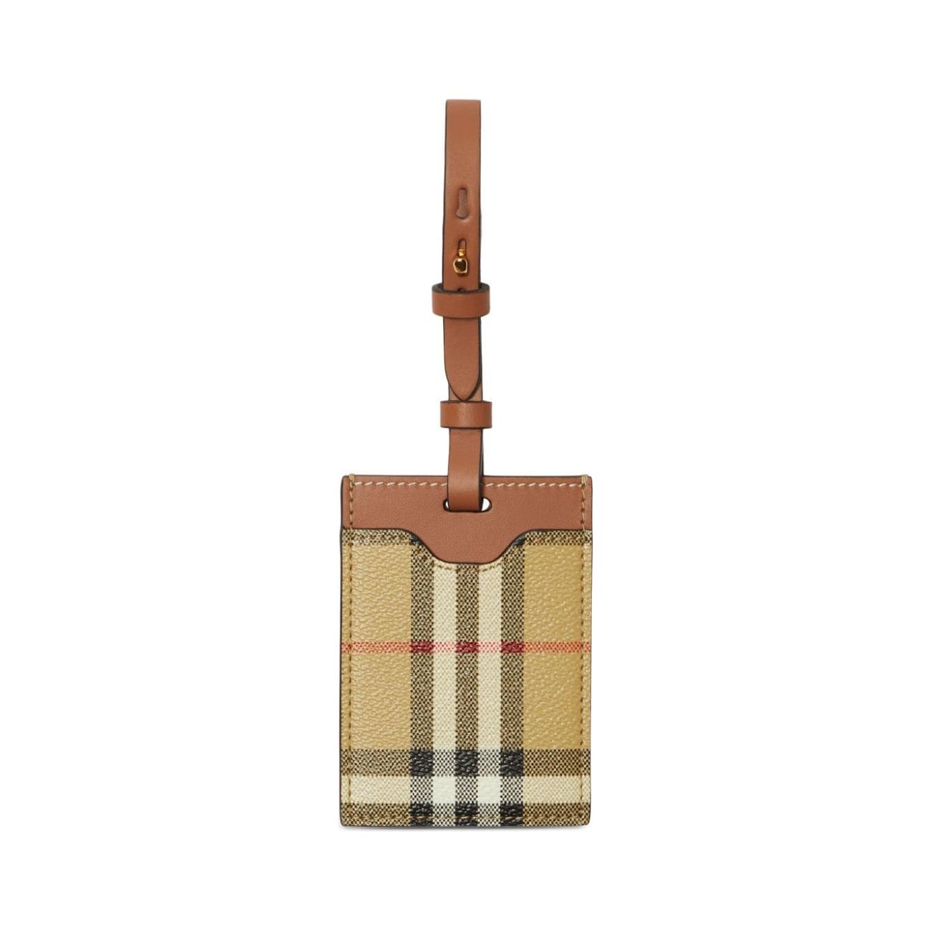 Burberry checkered luggage tag Small Leather Goods Burberry Rosy Brown