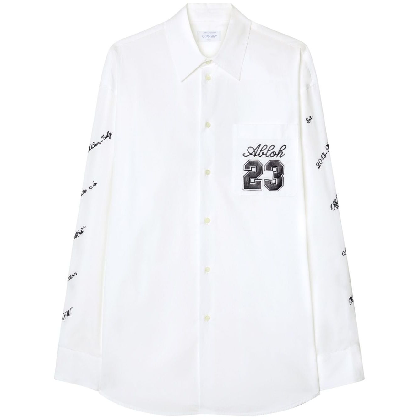 Off White Shirt with embroidery Shirts