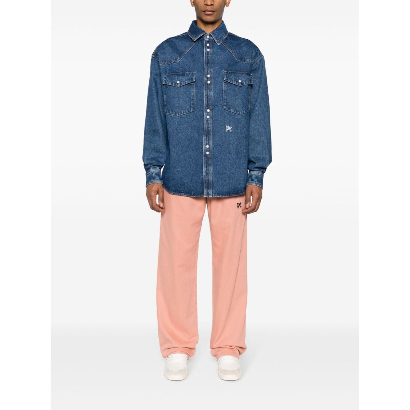 Palm Angels Shirts Blue Shirts