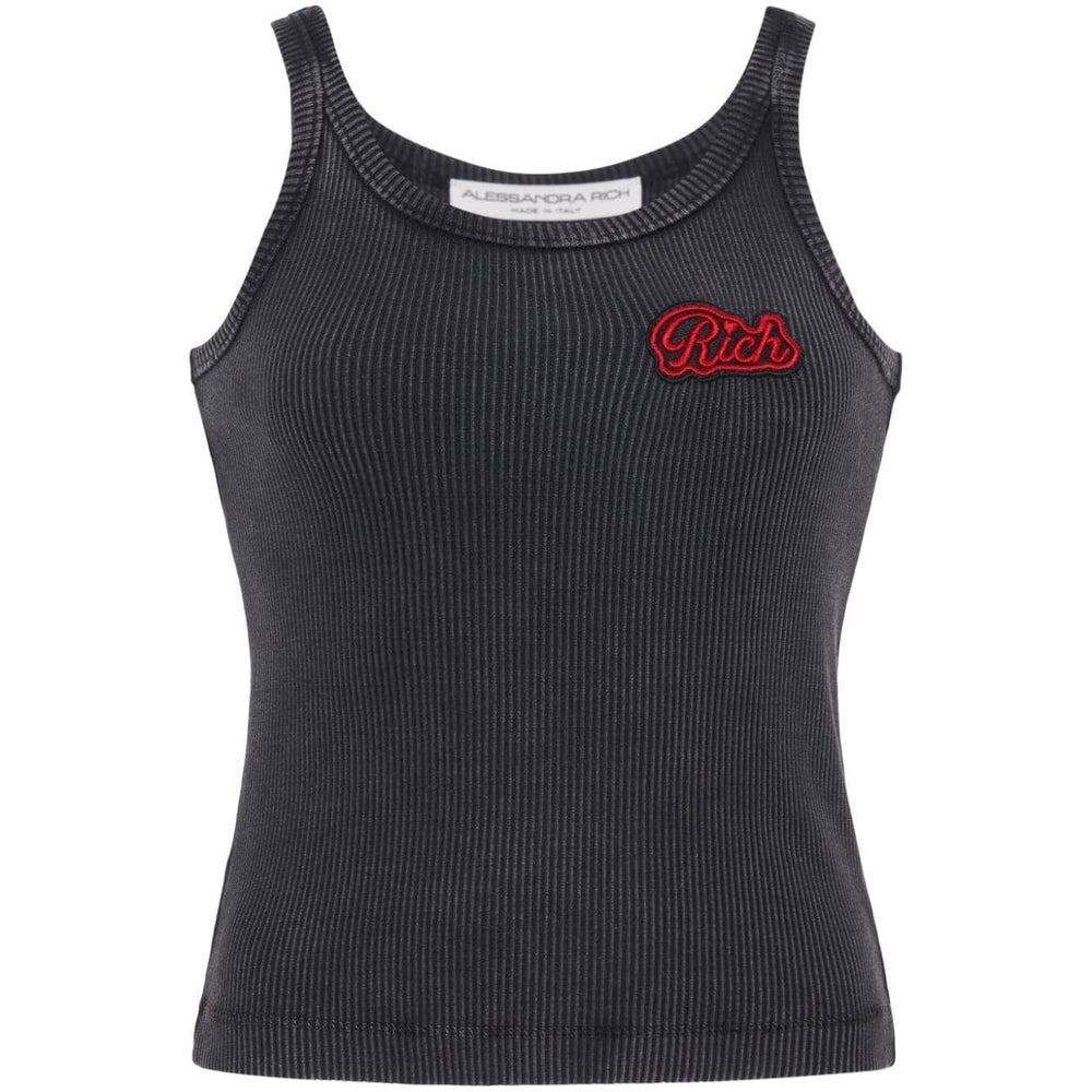 Alessandra Rich Top Grey Topwear