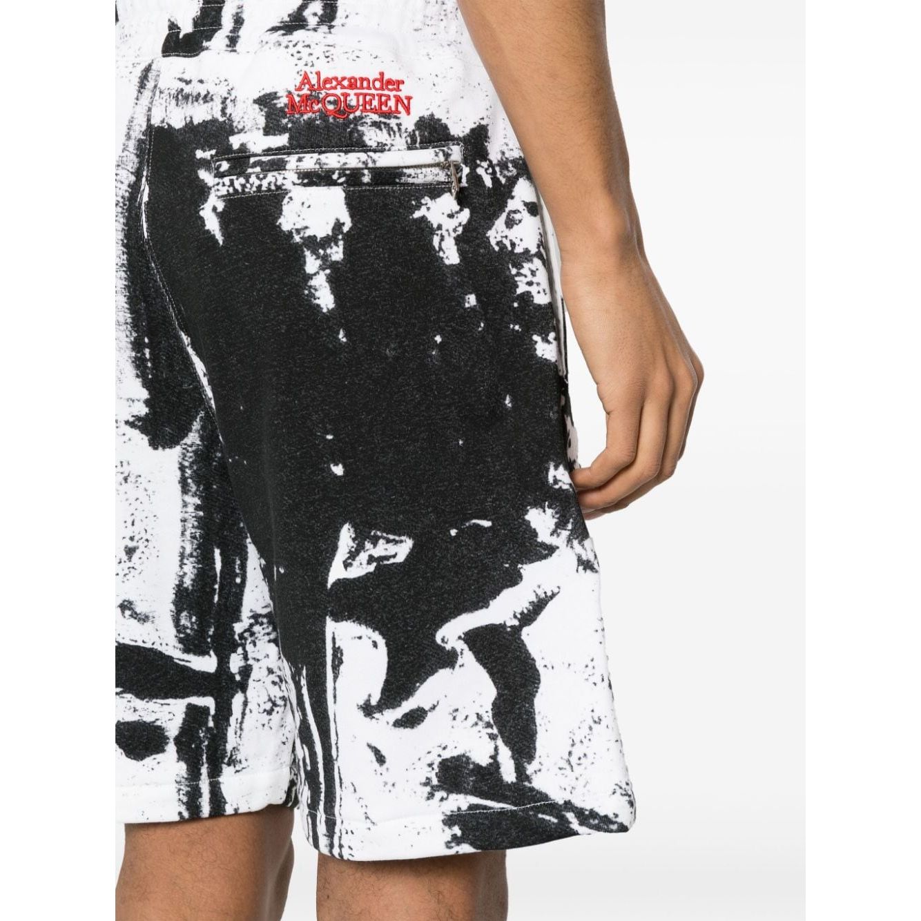 Alexander McQueen paint-splatter cotton shorts Short trousers Alexander Mcqueen Lavender
