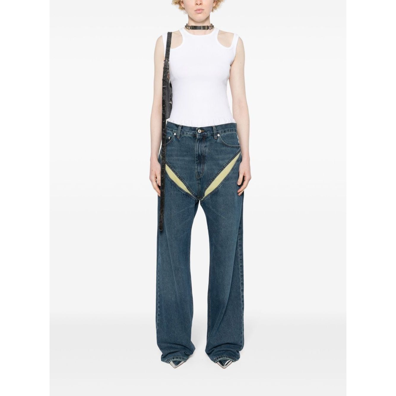 Y/PROJECT Jeans Blue Jeans Y/Project White Smoke