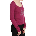 Pink Exte Crystal Embellished Long Sleeve Top TSH3410-40