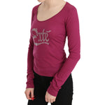 Pink Exte Crystal Embellished Long Sleeve Top TSH3410-40