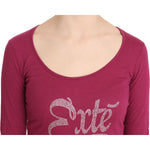 Pink Exte Crystal Embellished Long Sleeve Top TSH3410-40