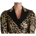 Dolce & Gabbana Blazer Gold Leopard Sequined Jacket Coats & Jackets