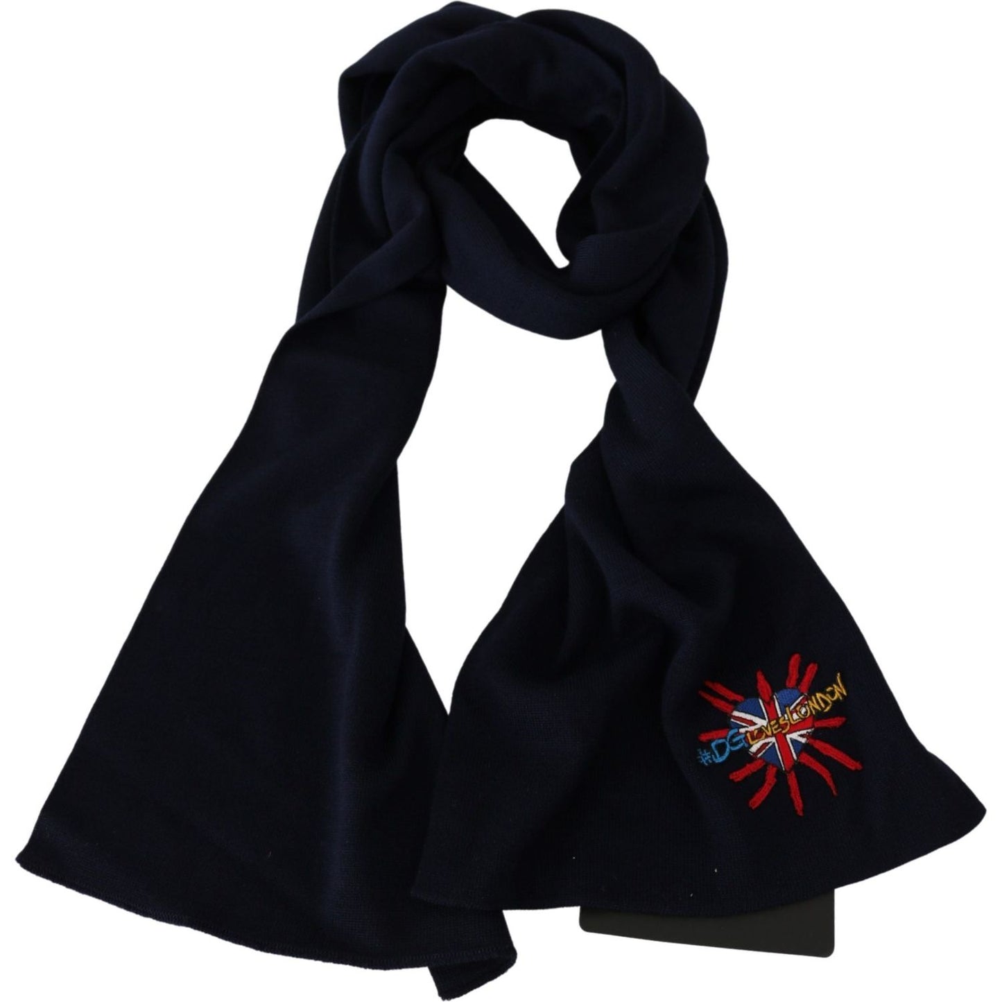 Dolce & Gabbana Blue #DGLovesLondon Wrap Shawl Wool Scarf Wool Wrap Shawls