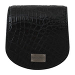 Dolce & Gabbana Black Exotic Skin Pocket Condom Case Holder Condom Case