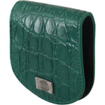 Dolce & Gabbana Green Exotic Skins Condom Case Holder Wallet VAS9361