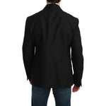 Dolce & Gabbana Black Slim Fit Jacket Coat Wool Blazer