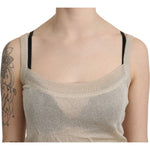 BYBLOS Beige Sleeveless Spaghetti Strap Tank See Through Top TSH4383-46