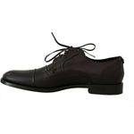 Dolce & Gabbana Brown Leather Laceups Dress Mens Shoes MV2279-40