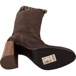 Dolce & Gabbana Brown Suede Studded Knee High Shoes Boots LA7086-39