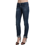 Acht Blue Washed Low Waist Skinny Denim Trouser