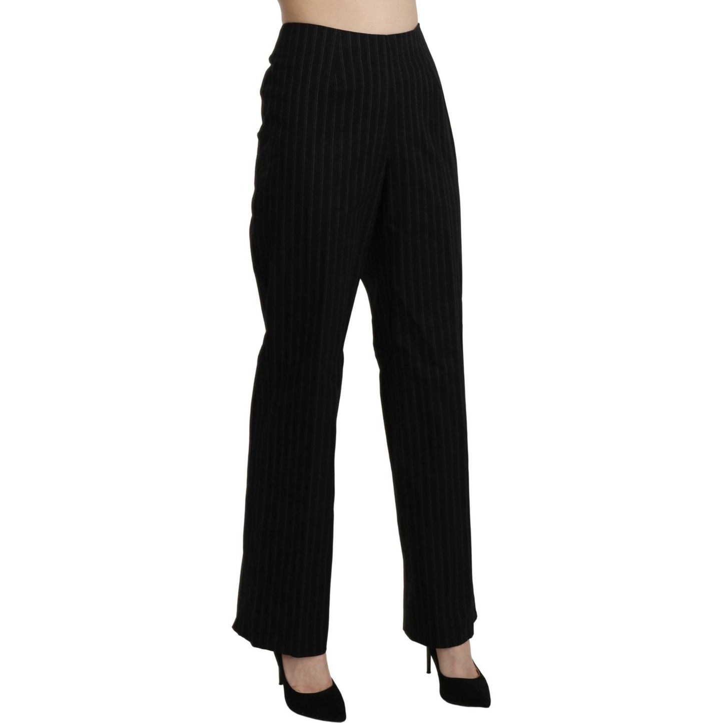 BENCIVENGA Black High Waist Straight Dress Trouser Pants