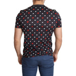 Dolce & Gabbana Dark Gray Hearts Print Cotton Men T-shirt TSH5470-48