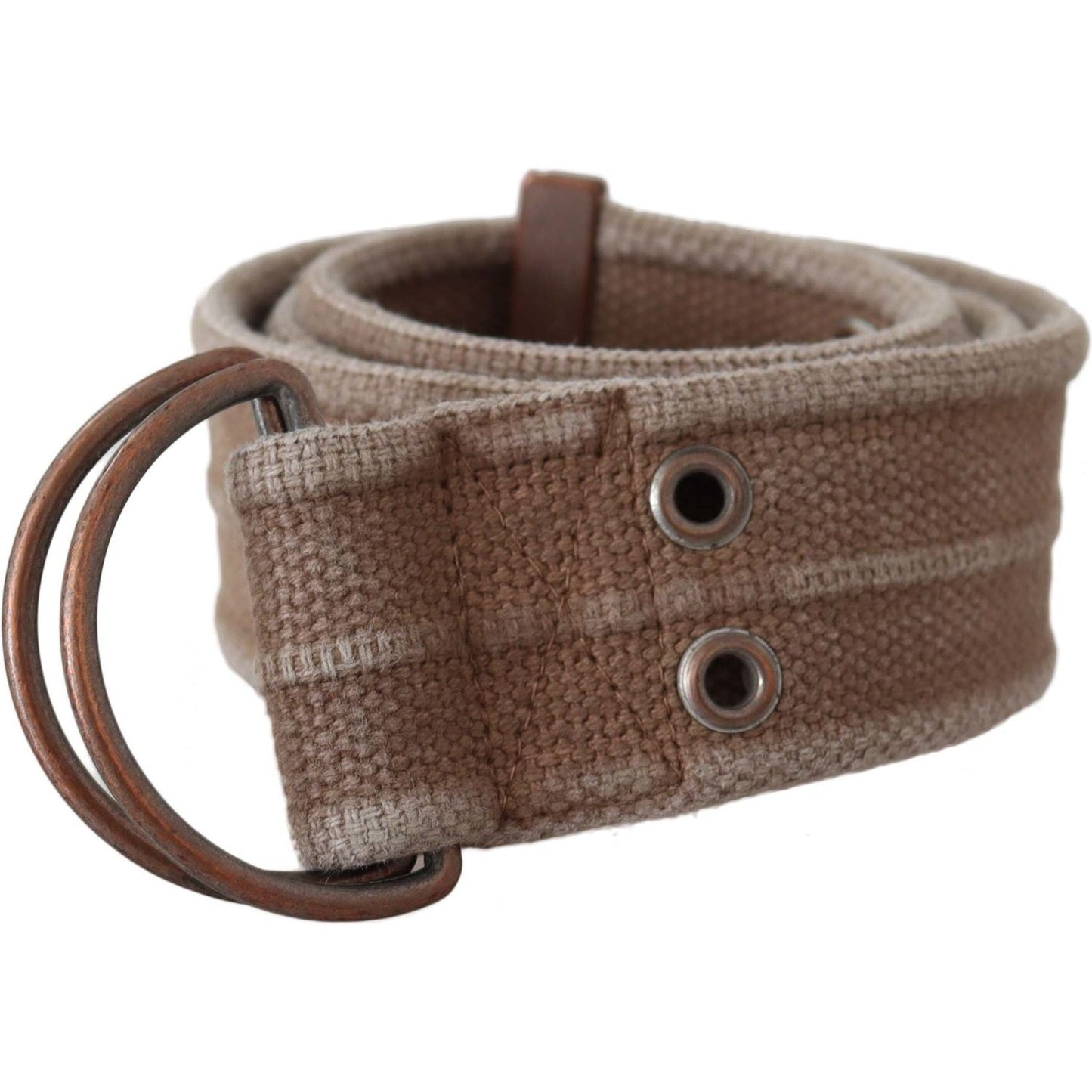 Dolce & Gabbana Beige Leather Logo Belt Sling Cintura Buckle Belt