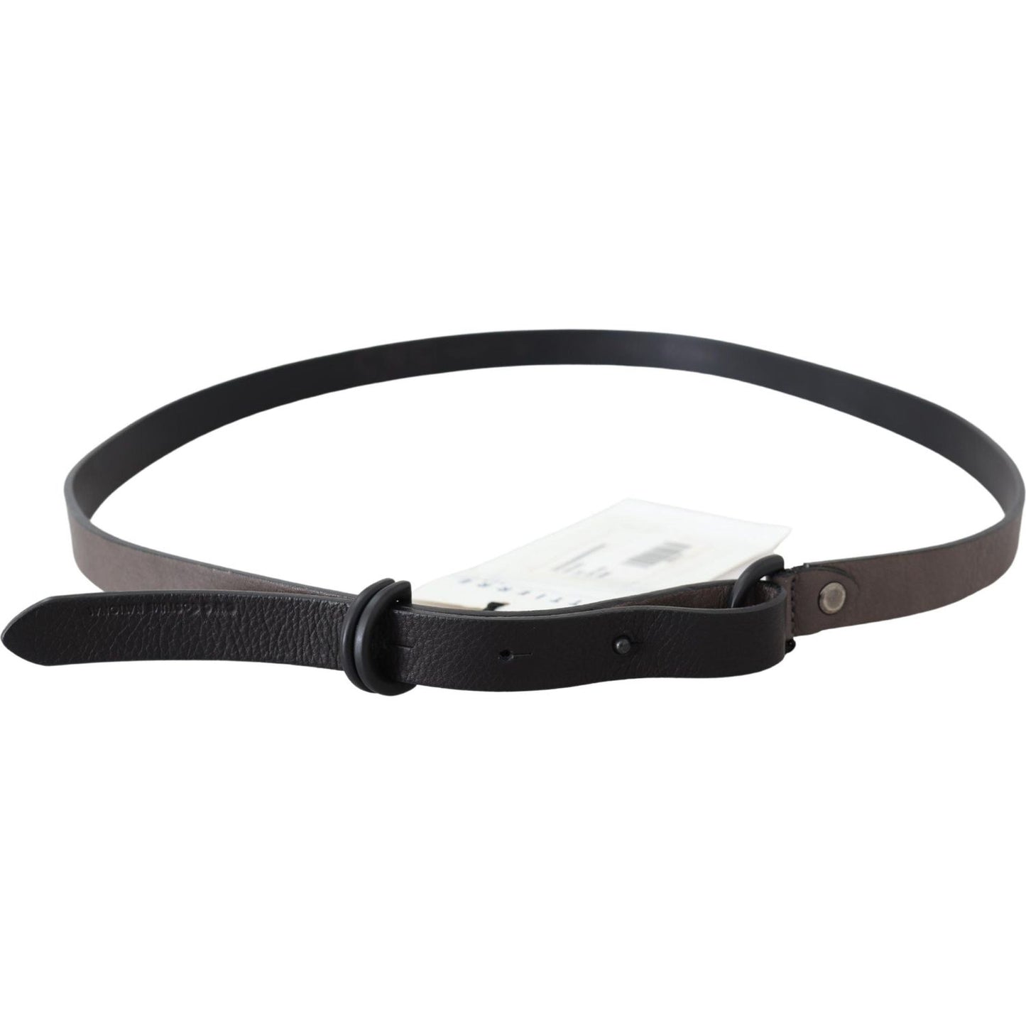 Costume National Elegant Dark Brown Leather Belt Belt Costume National Dark Slate Gray