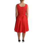 Dolce & Gabbana Red Polka Dotted Cotton A-Line Dress