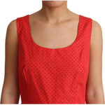 Dolce & Gabbana Red Polka Dotted Cotton A-Line Dress