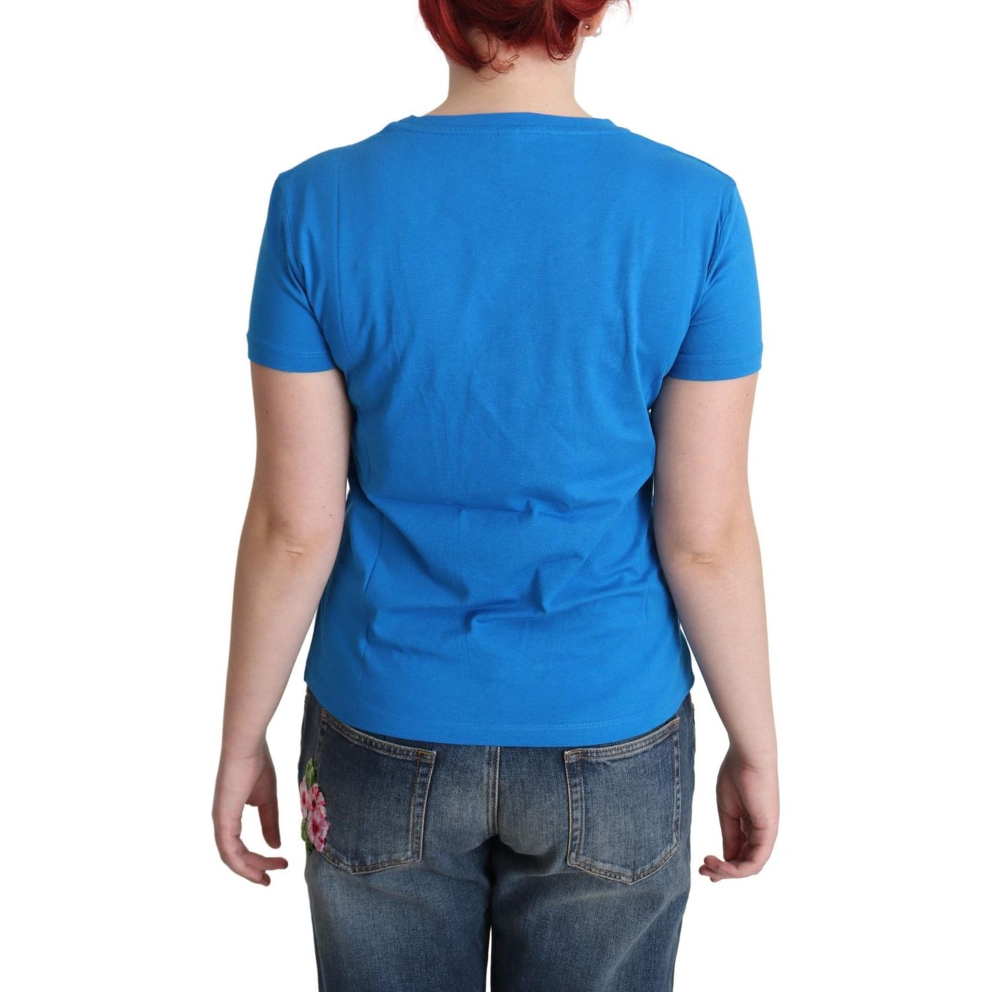 Moschino Sunny Milano Chic Round Neck Tee Moschino Steel Blue