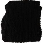 Dolce & Gabbana Black Virgin Wool Knitted Wrap Shawl Scarf