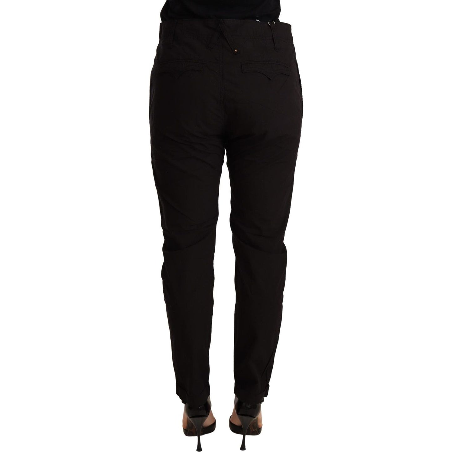 CYCLE Black Mid Waist BAGGY Fit Skinny Trouser