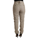 CYCLE Beige Mid Waist Casual Baggy Stretch Trouser PAN71172 -26