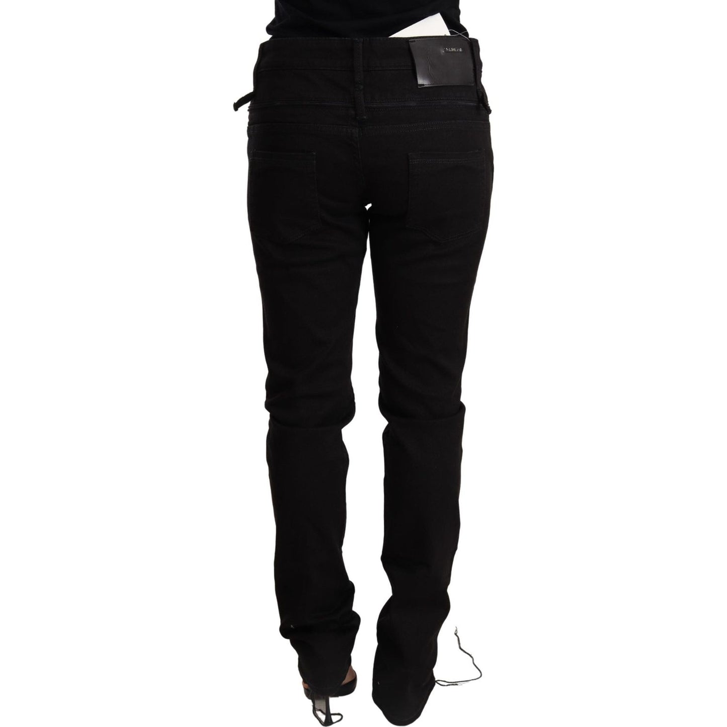 Acht Black Low Waist Skinny Denim Jeans Trouser