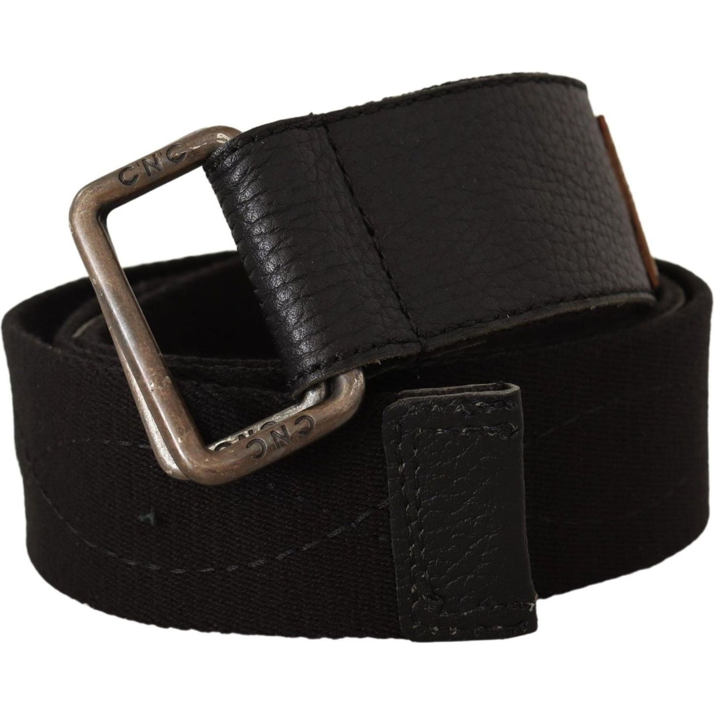 Costume National Elegant Cotton-Leather Blend Fashion Belt Costume National Black