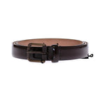 Dolce & Gabbana Brown Leather Logo Belt Cintura Belt GSB10272-90