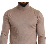 Dolce & Gabbana Beige Cashmere Turtleneck Pullover Sweater TSH6568 -50