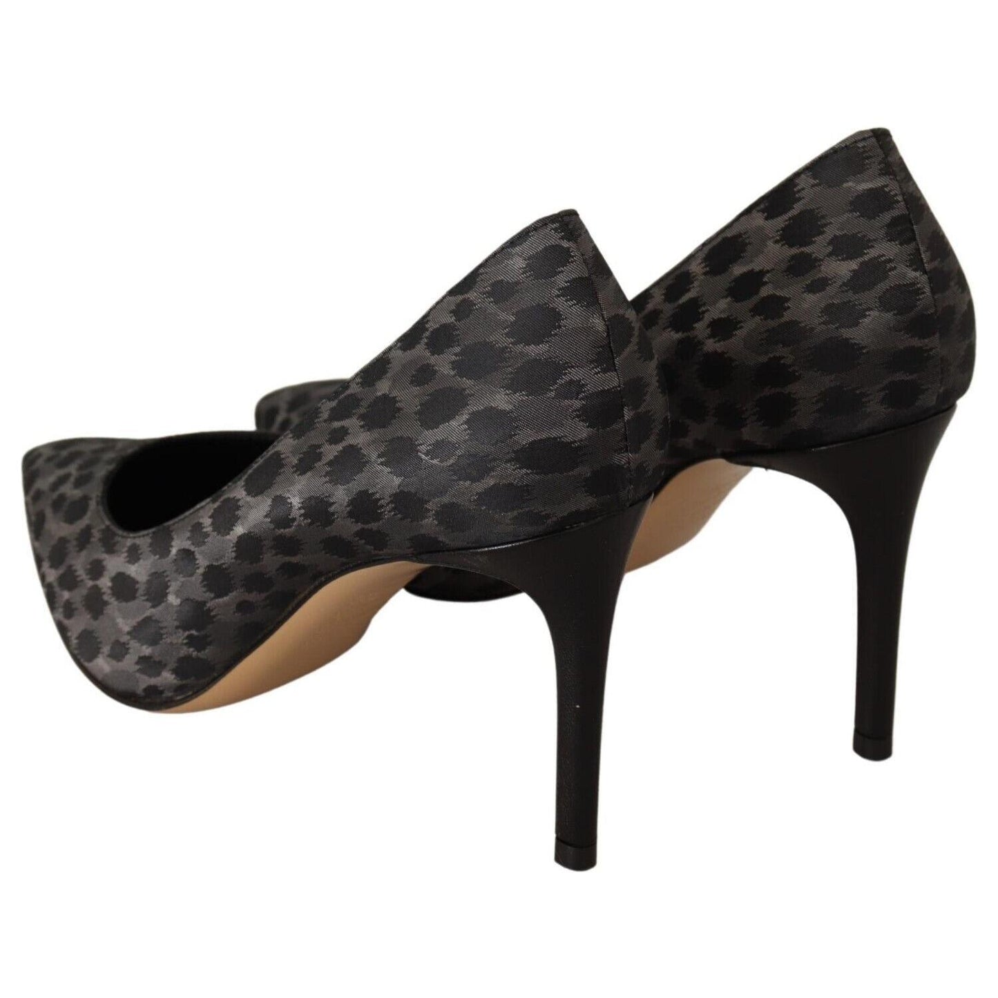 Sofia Elegant Black Leopard Print Leather Heels WOMAN PUMPS Sofia Dark Slate Gray