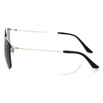 Frankie Morello Black Metallic Fibre Men Sunglasses