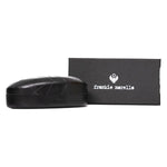 Frankie Morello Black Metallic Fibre Men Sunglasses