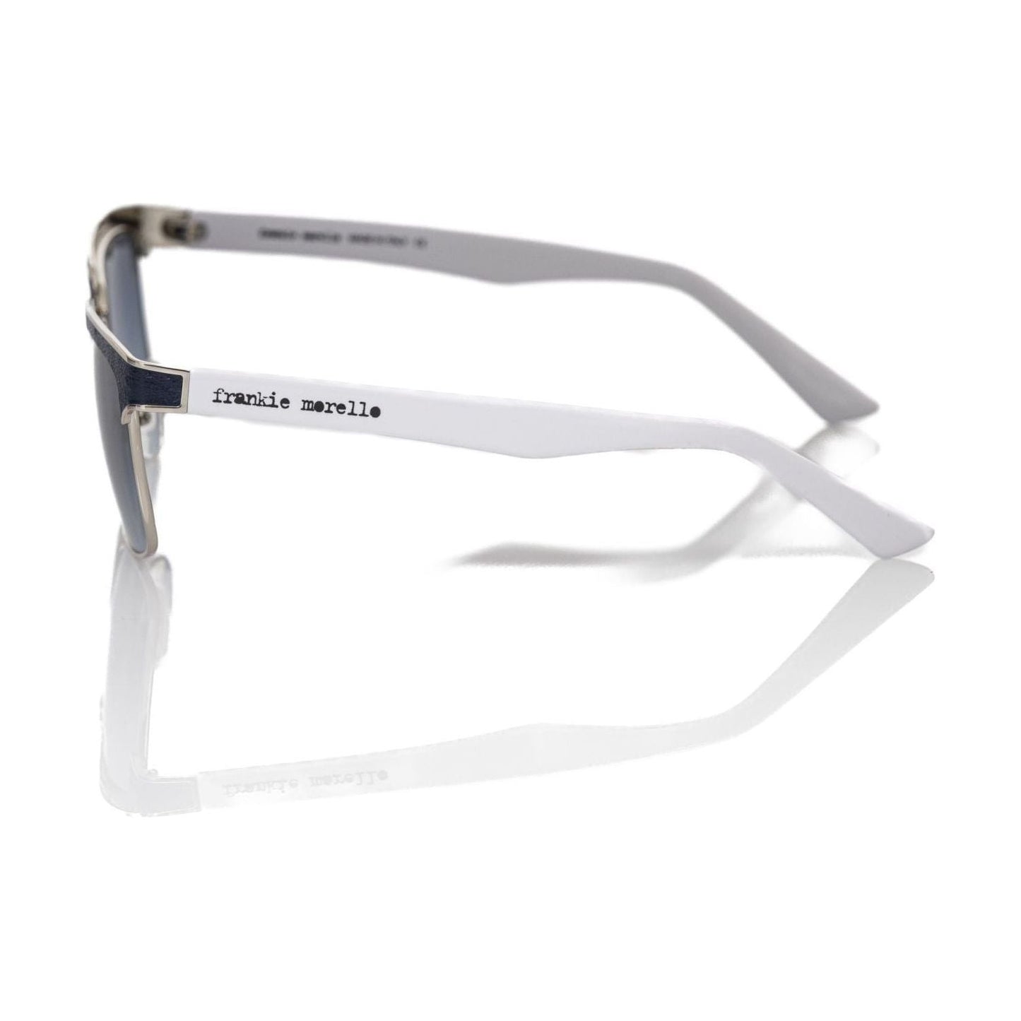 Frankie Morello Black Metallic Fiber Men's Sunglass