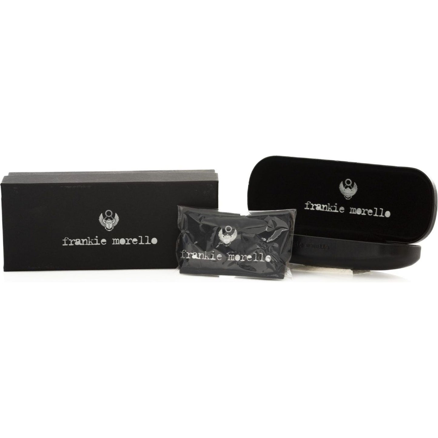 Frankie Morello Silver Metallic Fibre Men Sunglass