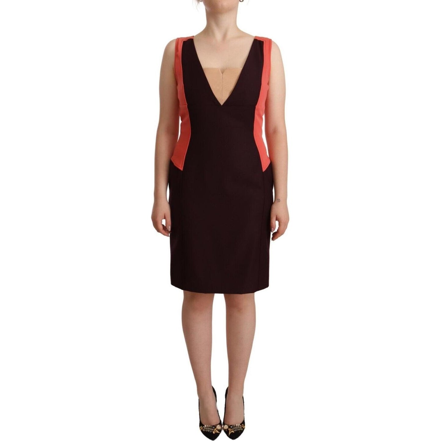 CO|TE Multicolor Polyester Sleeveless Sheath Knee Length Dress WOMAN DRESSES