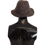 Dolce & Gabbana Gray Melange Blended Textured Tweed Hat