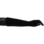 Dolce & Gabbana Black Knitted Fingerless Elbow Length Gloves