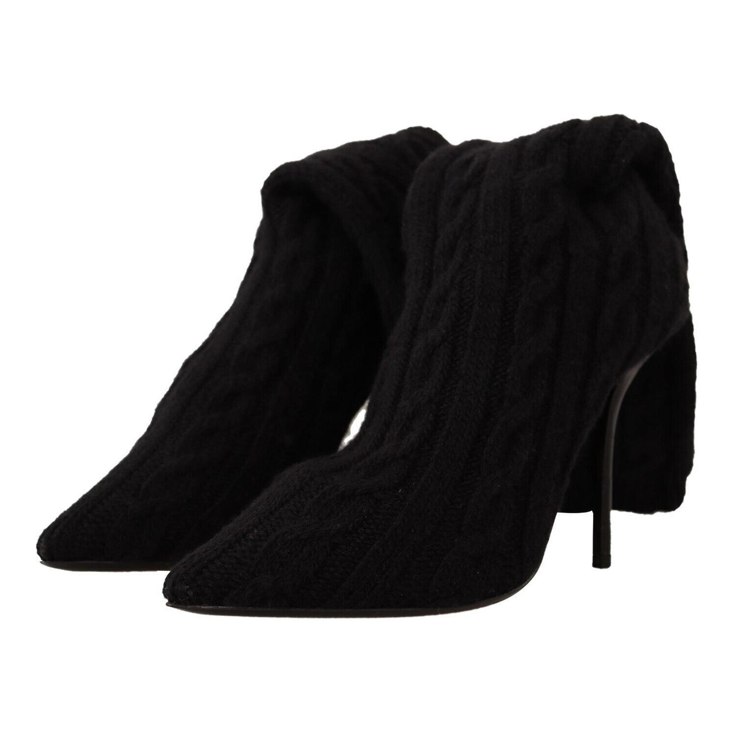 Dolce & Gabbana Elegant Stretch Sock Boots in Black Dolce & Gabbana Black