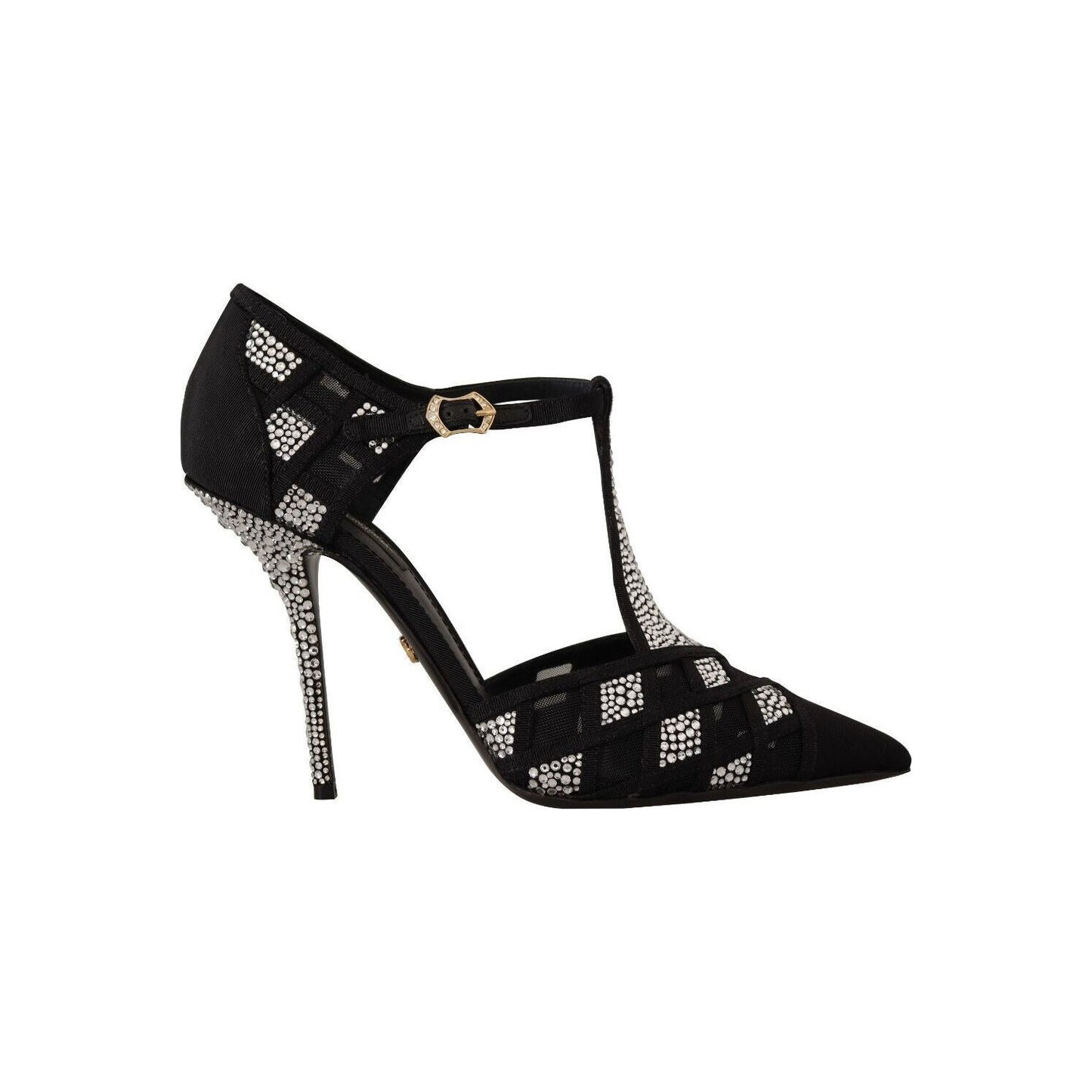 Dolce & Gabbana Elegant Crystal-Embellished Suede Pumps Dolce & Gabbana Black