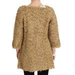 PINK MEMORIES Beige Wool Blend Cape Sweater