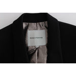 KAALE SUKTAE Black Coat Trench Long Draped Jacket Blazer Blazer Jacket