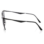 Frankie Morello Black Metallic Fiber Women Sunglass