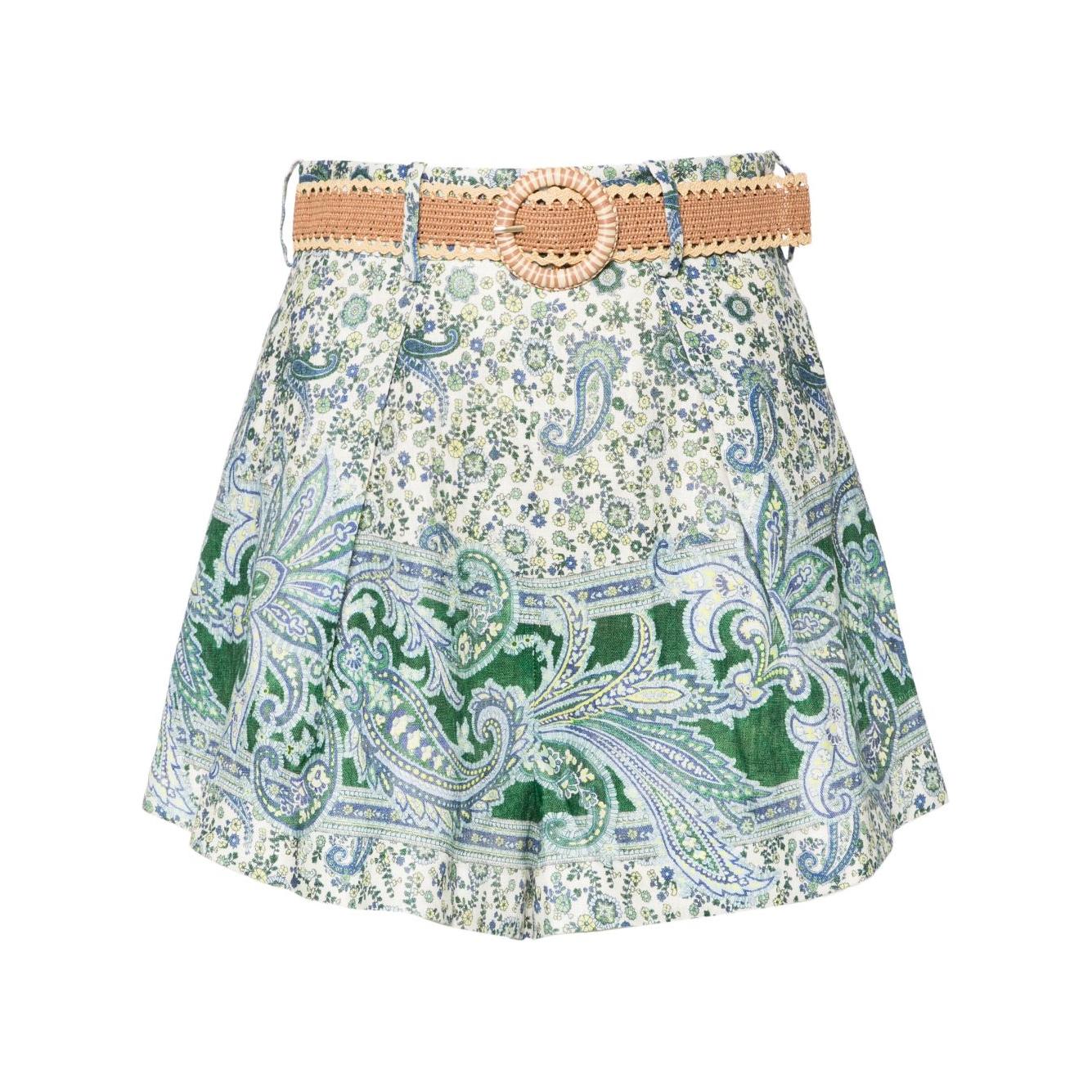 Zimmermann Shorts Green Short trousers Zimmermann Light Gray