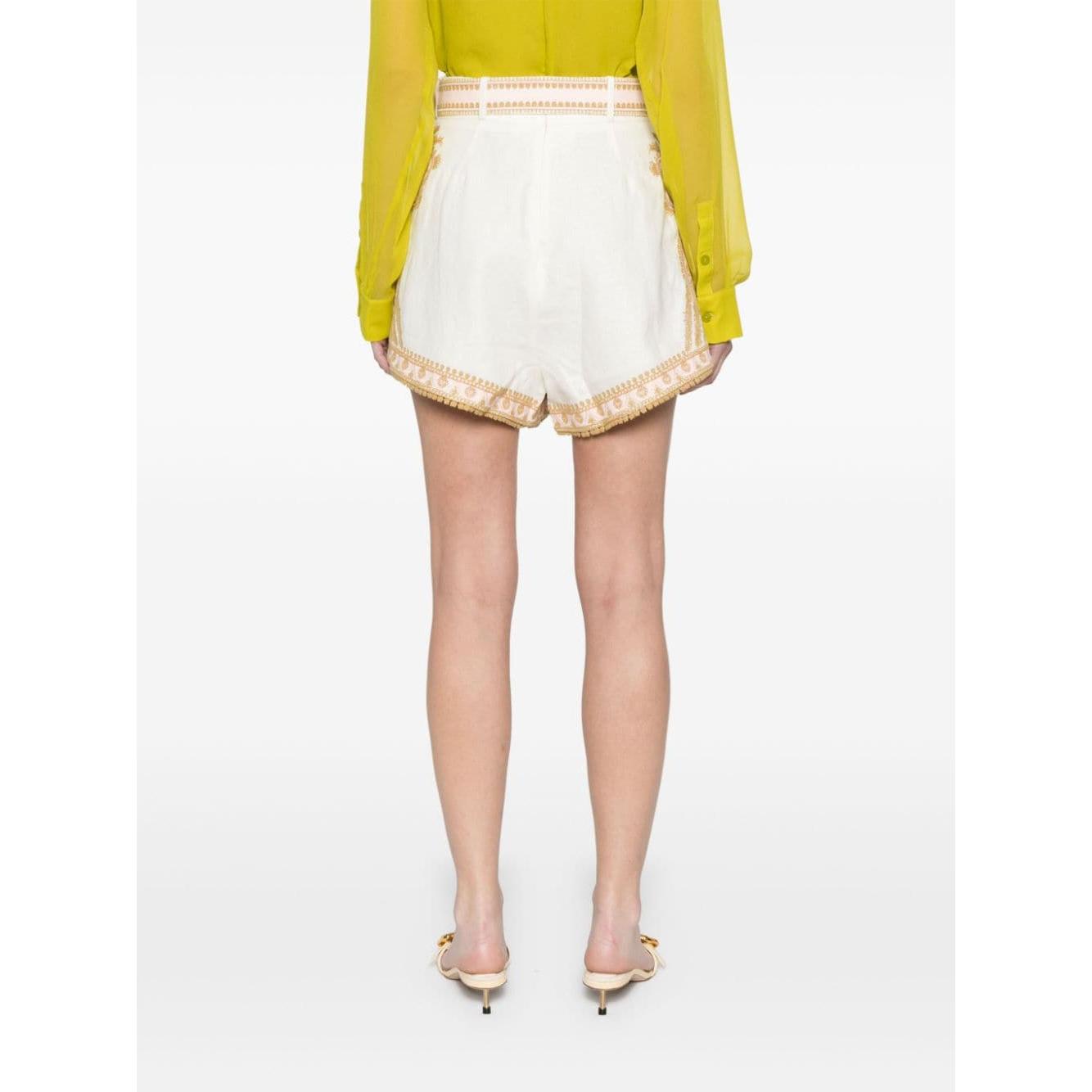 Zimmermann Shorts Beige Short trousers Zimmermann White Smoke